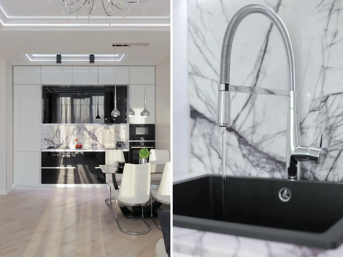 Black&White Apartment In Smart Plaza Kyjev Ukrajina